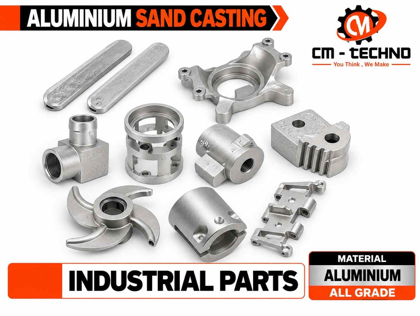 Aluminium Sand Casting Industrial Parts-100kb