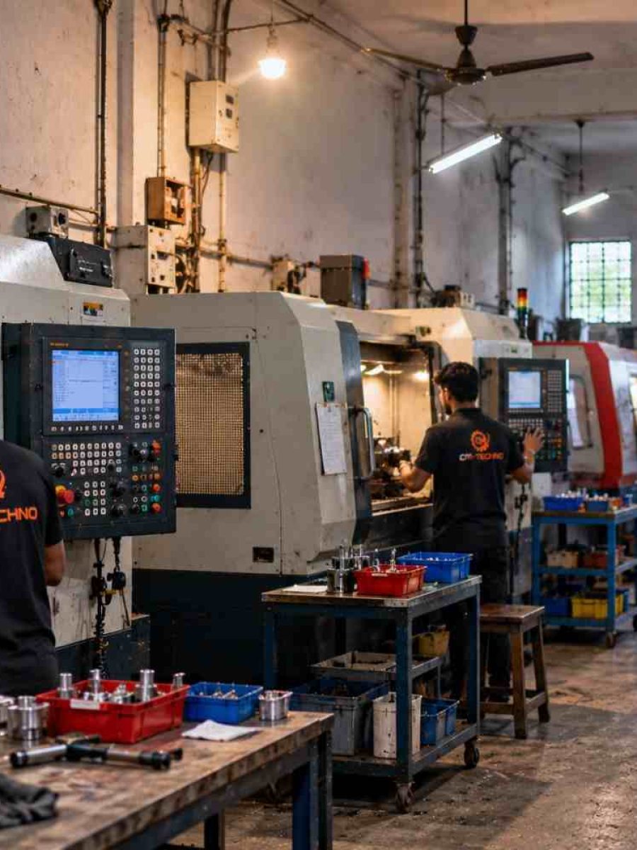 Busy CNC Workshop Floor-100kb